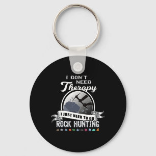 Porte-clés Funny Rock Chasse Thérapie Géologie Minéral Collec