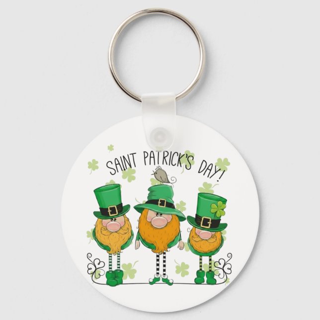 Porte-clés Funny Saint Patrick's Day T-Shirt Irish Shamrock (Recto)