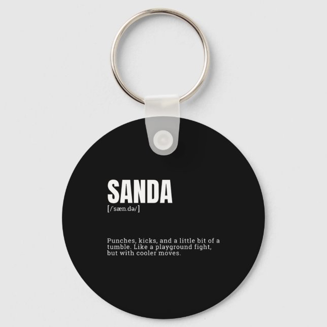 Porte-clés Funny Sanda Enthusiasts' Humorous Definition Defin (Recto)