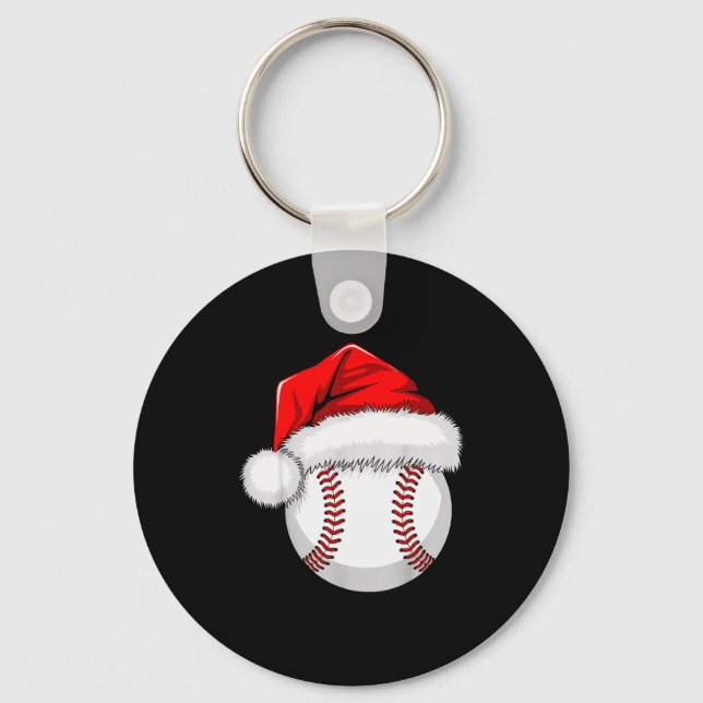Porte-clés Funny Santa Hat Xmas Srt Lover Christmas Baseball  (Recto)
