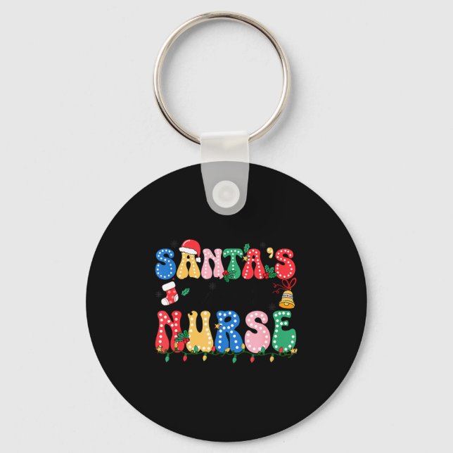 Porte-clés Funny Santa's Favorite Nurse Christmas Nursing Xma (Recto)