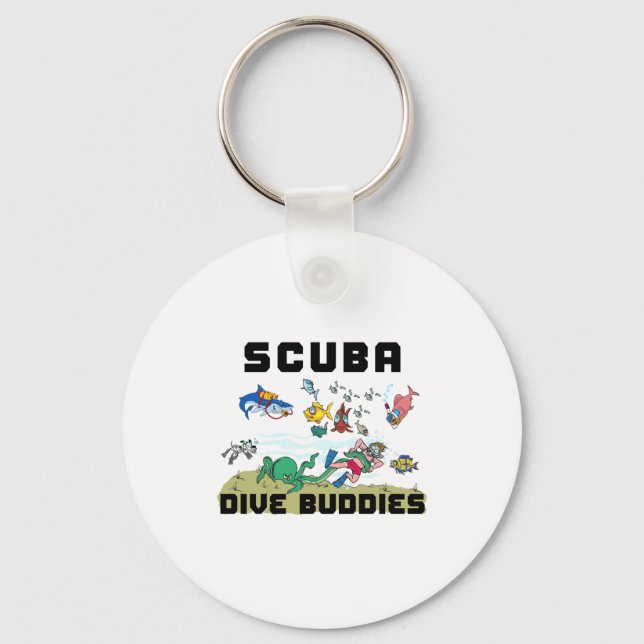 Porte-clés Funny Scuba Dive Buddy  (Recto)