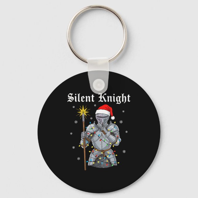 Porte-clés Funny Silent Santa Knight Medieval Christmas Warri (Recto)