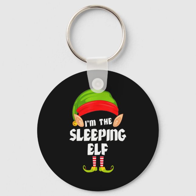 Porte-clés Funny Sleeng Elf Matching Family Group Pj Christma (Recto)