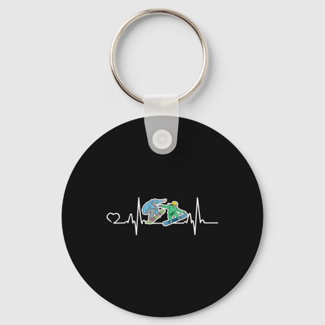 Porte-clés Funny Snowboard Graphisme Snowboard Design (Recto)