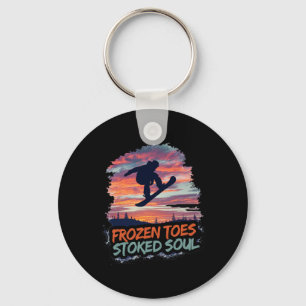 Porte-clés Funny Snowboard Snowboard Vie Hiver Sports