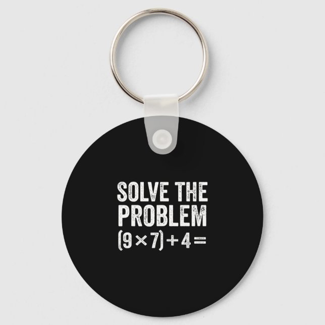 Porte-clés Funny Solve The Problem 67 Meme Six Seven  (Recto)