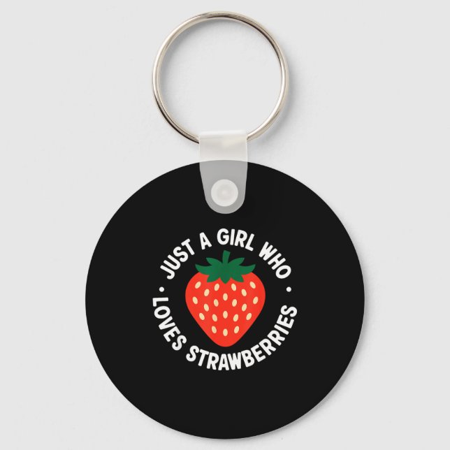 Porte-clés Funny Strawberry Art For Girls Women Fruit Strawbe (Recto)