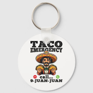 Porte-clés Funny Taco Appel d'urgence 9 Juan Juan Pour Cinco 