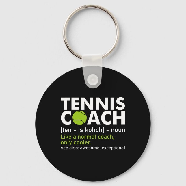 Porte-clés Funny Tennis Coach Définition Tennis Racket Player (Recto)