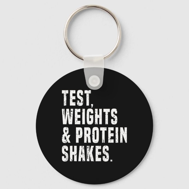 Porte-clés Funny Testosterone Test Steroid Humour Bodybuildin (Recto)
