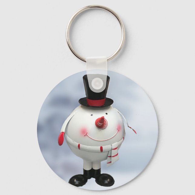 Porte-clés Funny Tin Snowman Christmas Keychain (Recto)