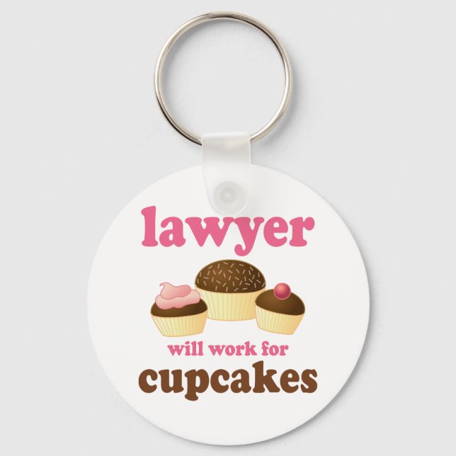 Porte-clés Funny travaillera pour l'avocat Cupcakes (Recto)