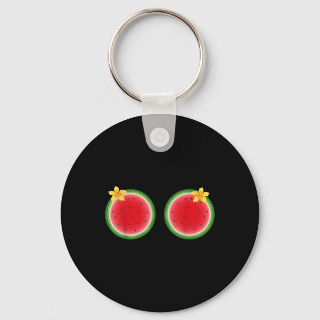 Porte-clés Funny Tropical Watermelon Slice S Vacances d'été (Recto)