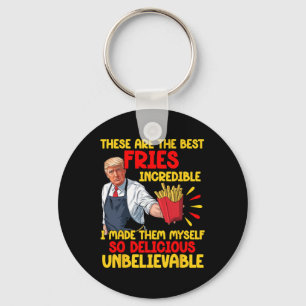 Porte-clés Funny Trump Fast Food Humour Fries Election 2024 B