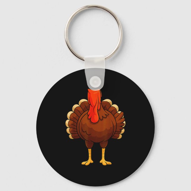 Porte-clés Funny Turkey Body Costume Thanksgiving Men Women K (Recto)
