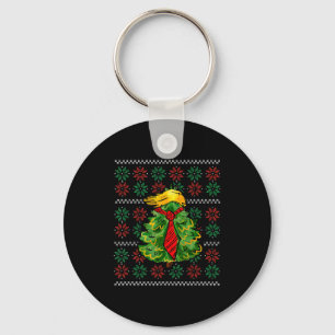 Porte-clés Funny Ugly Christmas Sweater Arbre de Noël Cheveux