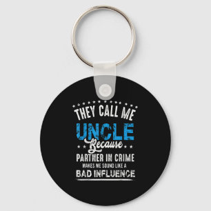 Porte-clés Funny Uncle Chemise Cadeau, oncle Partenaire Dans
