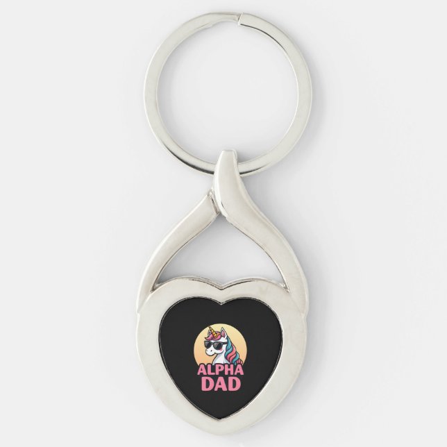 Porte-clés Funny Unicorn Dad Laufey Men Father's Day Christma (Devant)