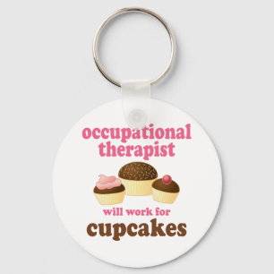 Porte-clés Funny va travailler pour les cupcakes ergothérapie