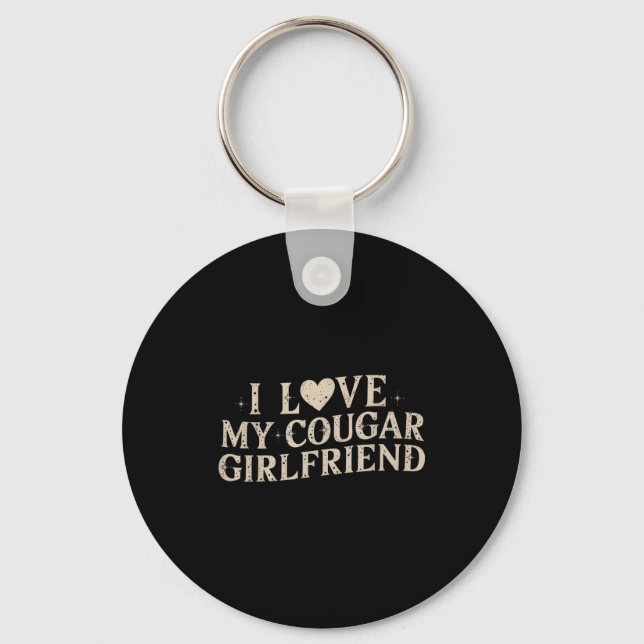 Porte-clés Funny Valentine's Day 2025 I Love My Cougar Girlfr (Recto)