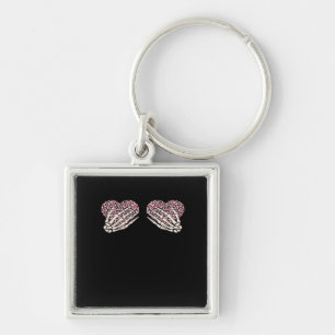 Porte-clés Funny Valentines Jour Squelette Mains Coeurs Fille