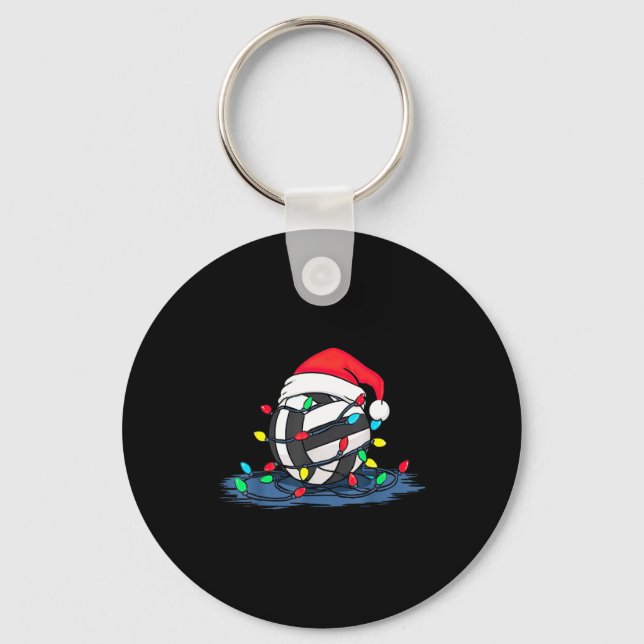 Porte-clés Funny Volleyball Christmas Graphics Lights Lover P (Recto)