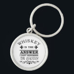 Porte-clés funny whiskey slogan<br><div class="desc">This original whiskey vintage text design with awesome typography font lettering is a great birthday, holiday, and Christmas gift idea for scotch and whiskey flavor lovers! The best whiskey slogan illustration for your wardrobe and passion! You will look great in this amazing artwork especially if you are a fan of...</div>