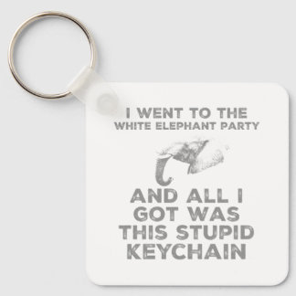 Porte-clés Funny White Elephant Christmas Party Design 
