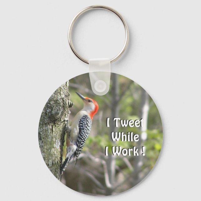 Porte-clés Funny Woodpecker Tweeter (Recto)