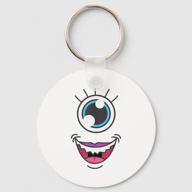 Porte-clés Funny Y Monster Eyeball Face Halloween  (Recto)