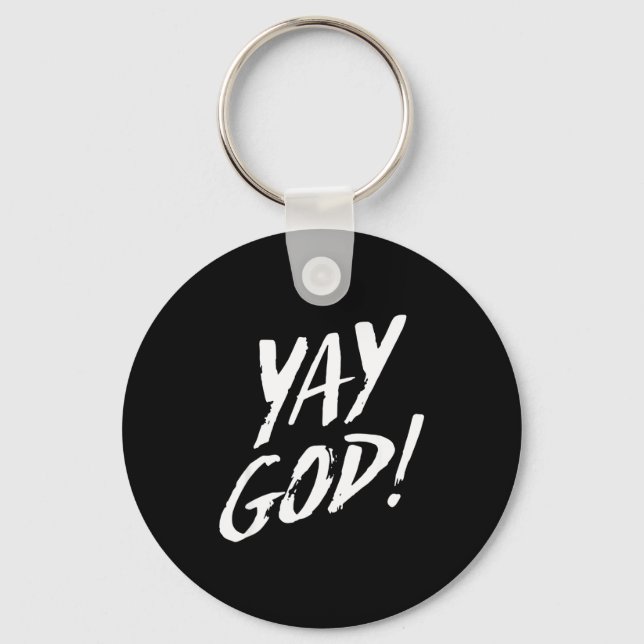 Porte-clés Funny Yay God Graphic Jesus Christian Religion Gif (Recto)