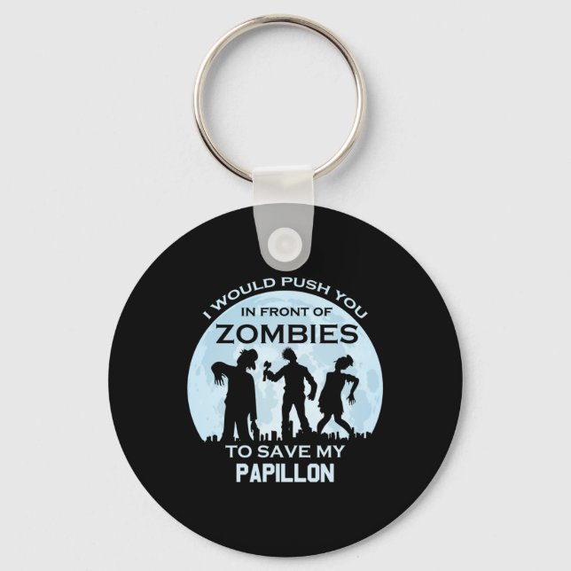 Porte-clés Funny Zombie Halloween Pet Papillon (Recto)