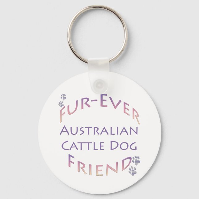 Porte-clés Furever de chien de bétail australien (Recto)
