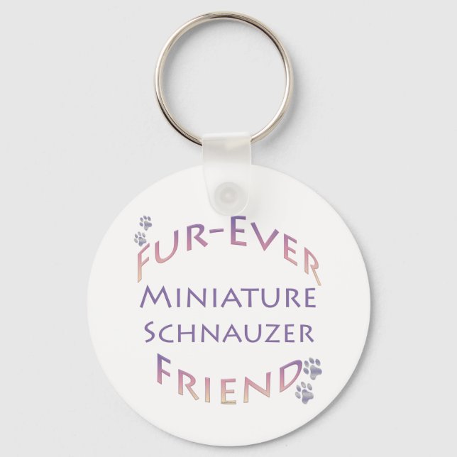 Porte-clés Furever de Schnauzer miniature (Recto)