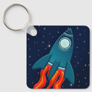 Porte-clés Fusée spatiale mignonne et conception d'espace ext