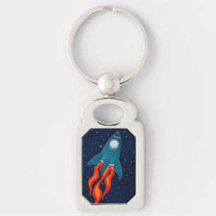 Porte-clés Fusée spatiale mignonne et conception d'espace ext