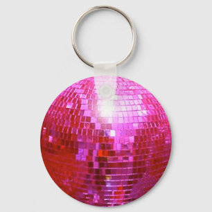 PORTE-CLÉS FUSHIA DISCO BALL DANCE PARTI