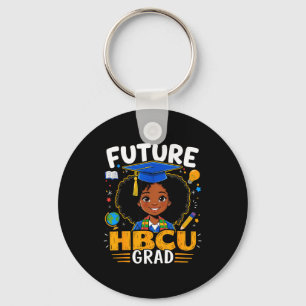 Porte-clés Futur étudiant diplômé Hbcu Enfants Fille noire Af