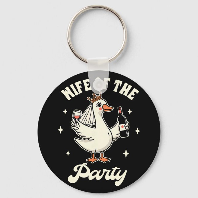 Porte-clés Futur Mariée Poule Mouillée Mariage Boire Femme De (Recto)