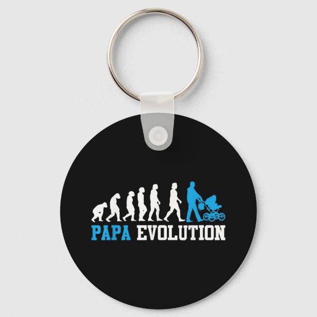 Porte-clés Futur Père Papa Evolution Funny paternité (Recto)