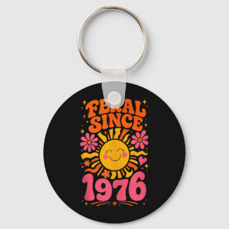 Porte-clés Fvibesl Depuis 1976 Soleil Rétro - Drôle 50e Anniv