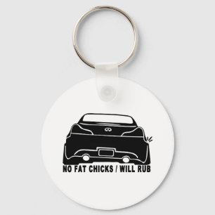 Porte-clés g37 no fat chicks, will rub key chain