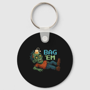 Porte-clés G en Pixel Zombie Tea G Halloween Npc Joueur Meme 