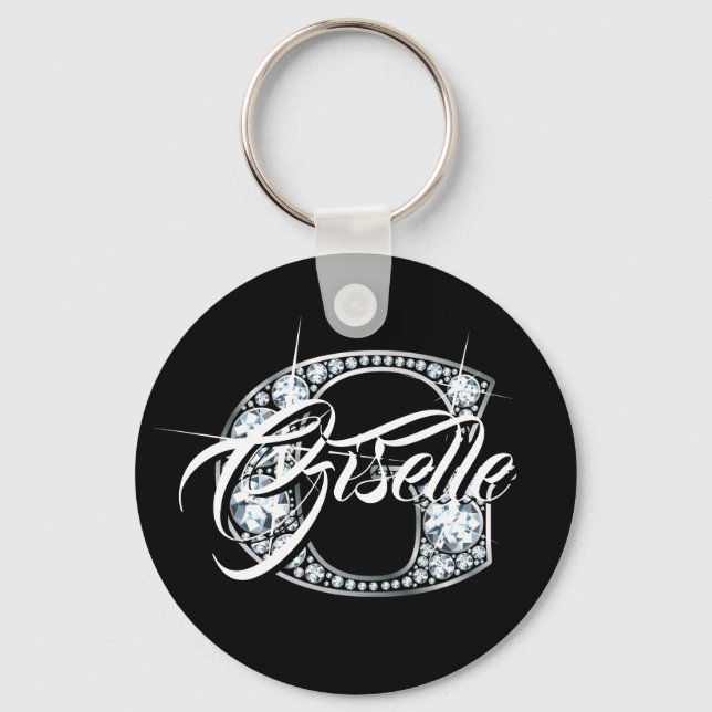 Porte-clés G Faux Diamond Bling Monogram (Recto)