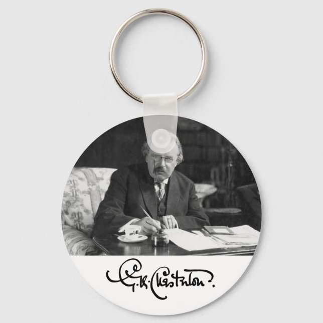Porte-clés G. K. Chesterton au travail (Recto)