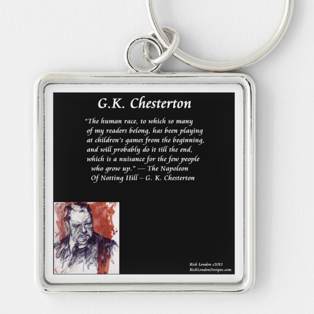 Porte-clés G.K. Chesterton & Ouverture de livre de début de p (Devant)