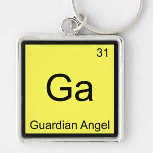 Porte-clés Ga - Symbole de l'élément de chimie drôle de l'ang