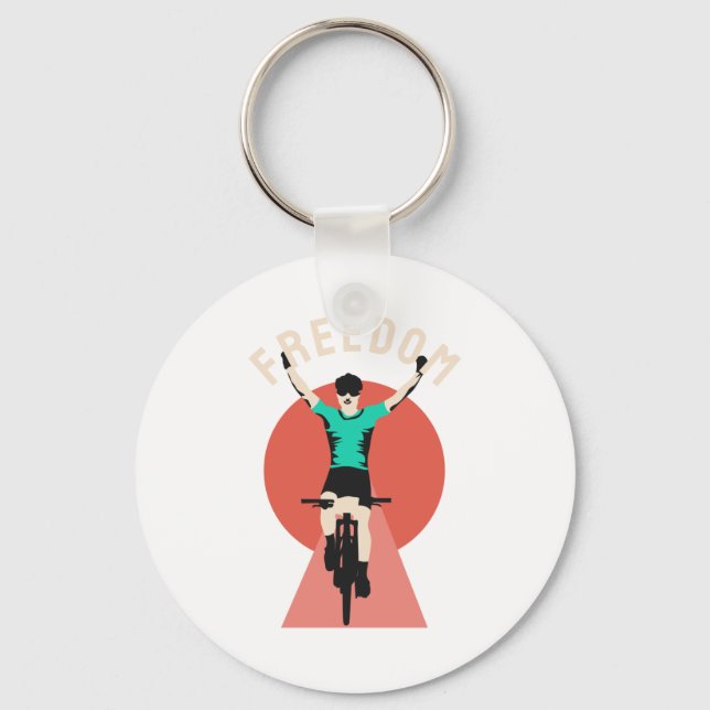 Porte-clés Gagnant Motard Style Rétro Liberté (Recto)