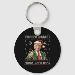 Porte-clés Gagnante Joyeux Noël Trump Père Noël Ugly Swe